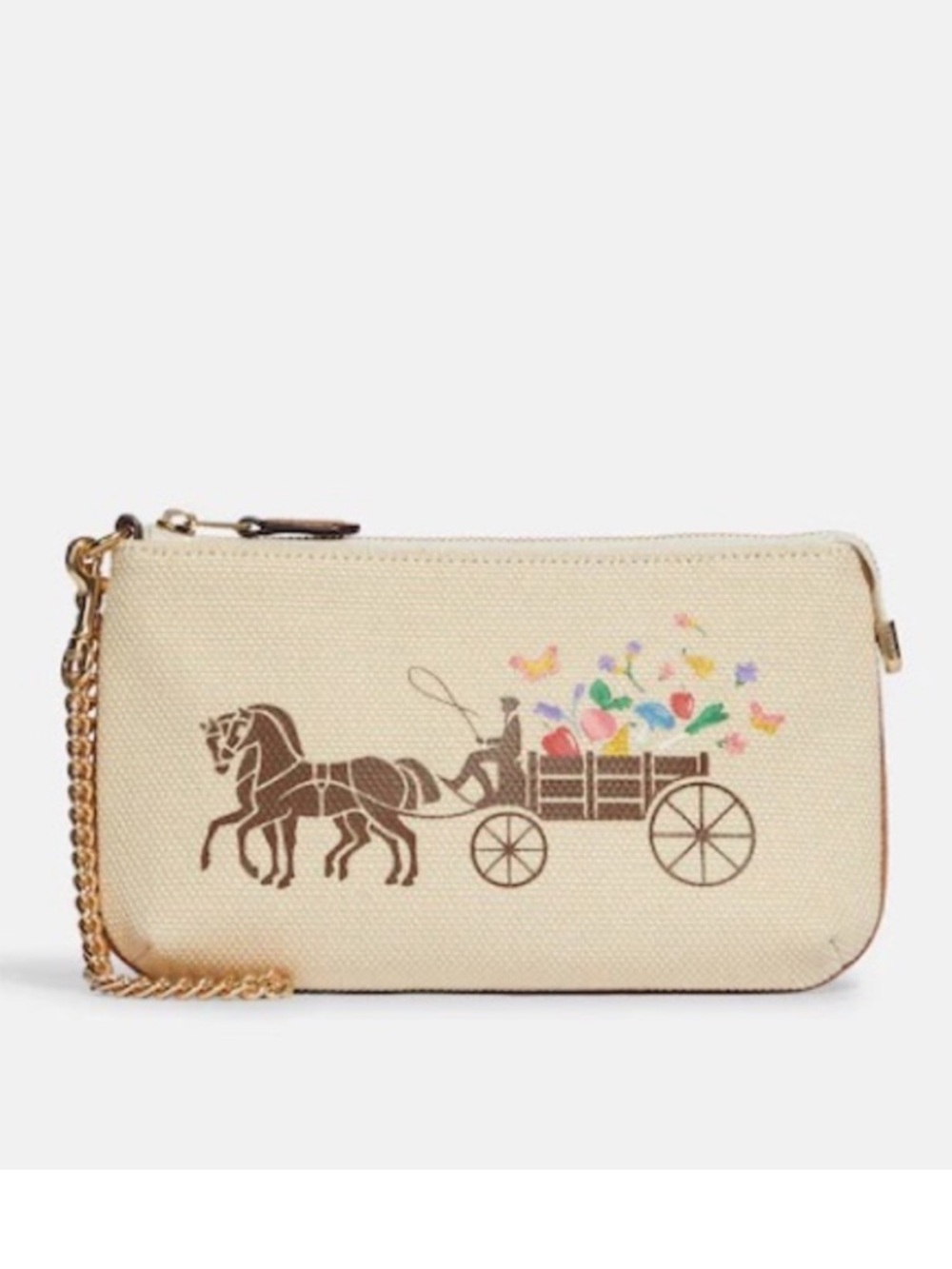 NWT Coach Large Wristlet 19
Dreamy Veggie Clutch Bag Beige